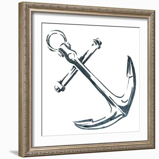 Simple Sketched Anchor-OnRei-Framed Art Print