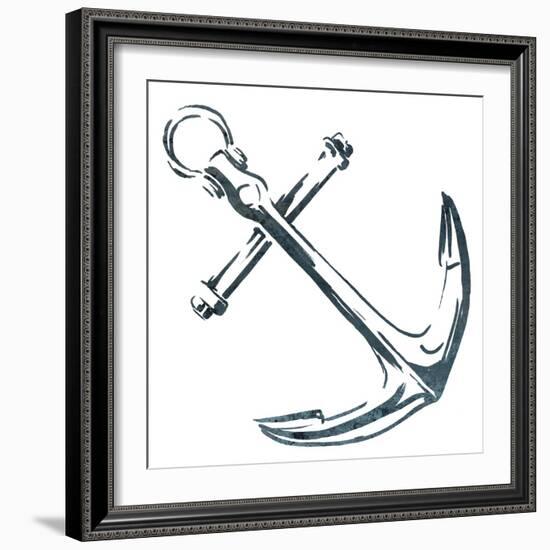 Simple Sketched Anchor-OnRei-Framed Art Print