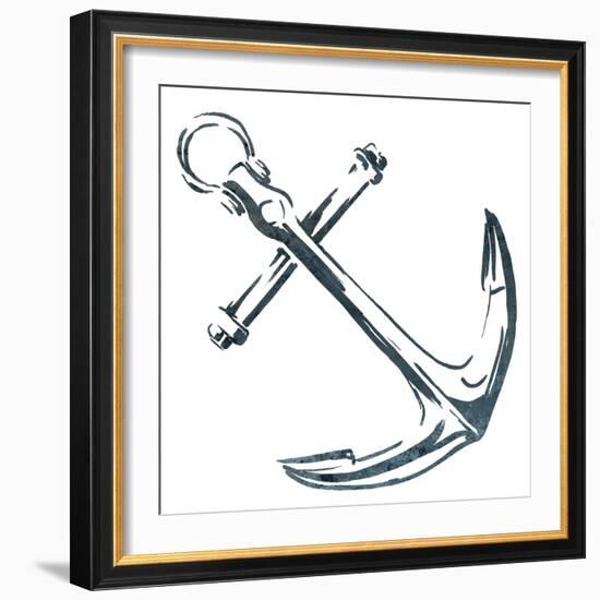 Simple Sketched Anchor-OnRei-Framed Art Print