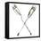 Simple Sketched Oars-OnRei-Framed Stretched Canvas