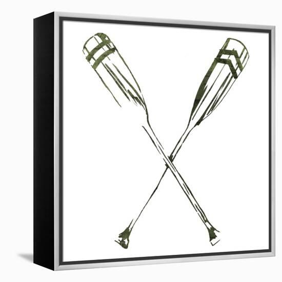 Simple Sketched Oars-OnRei-Framed Stretched Canvas