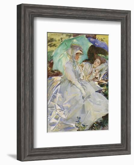 Simplon Pass: Reading, about 1911-John Singer Sargent-Framed Art Print