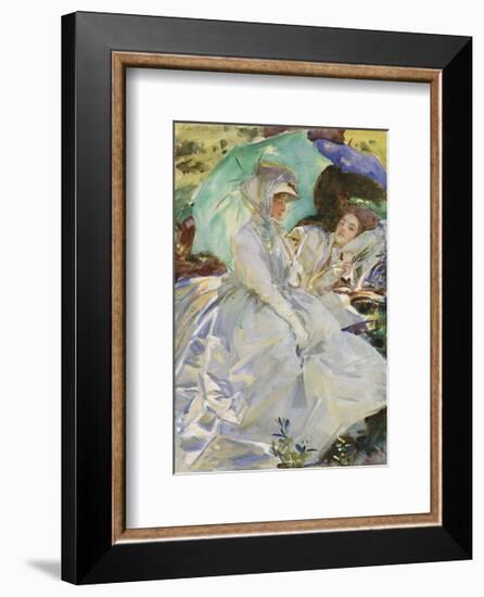 Simplon Pass: Reading, about 1911-John Singer Sargent-Framed Art Print