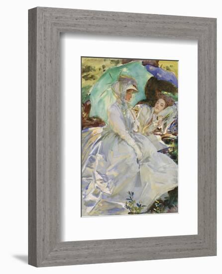 Simplon Pass: Reading, about 1911-John Singer Sargent-Framed Art Print