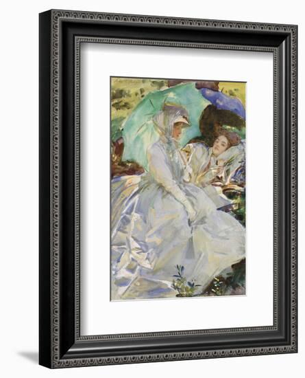 Simplon Pass: Reading, about 1911-John Singer Sargent-Framed Art Print