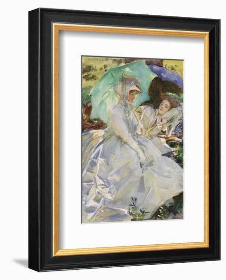 Simplon Pass: Reading, about 1911-John Singer Sargent-Framed Art Print