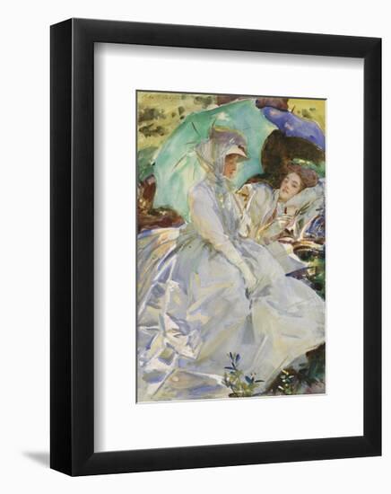 Simplon Pass: Reading, about 1911-John Singer Sargent-Framed Art Print