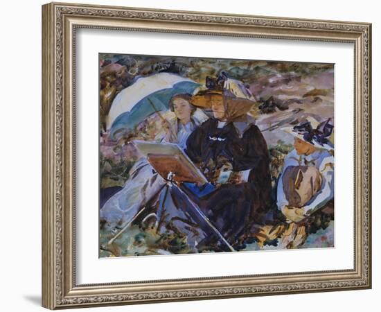 Simplon Pass: The Lesson-John Singer Sargent-Framed Giclee Print