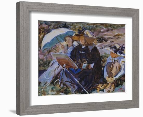 Simplon Pass: The Lesson-John Singer Sargent-Framed Giclee Print