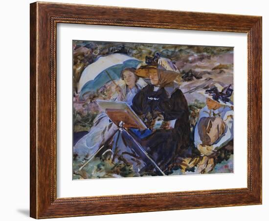 Simplon Pass: The Lesson-John Singer Sargent-Framed Giclee Print