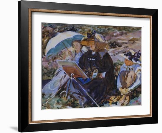 Simplon Pass: The Lesson-John Singer Sargent-Framed Giclee Print