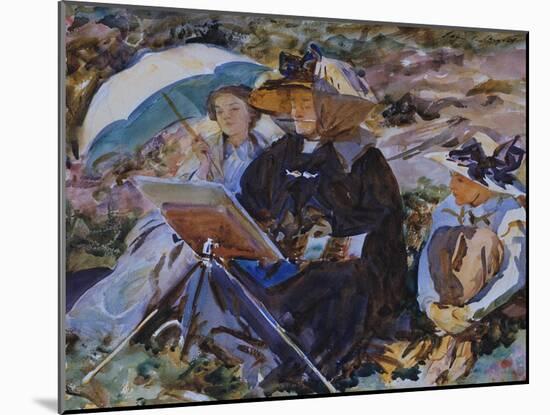 Simplon Pass: The Lesson-John Singer Sargent-Mounted Giclee Print