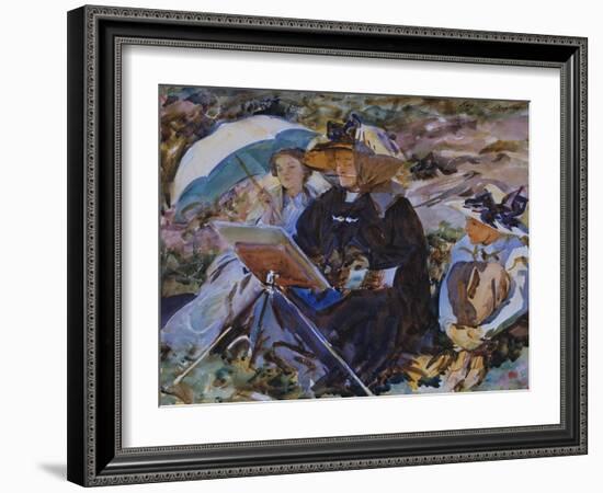 Simplon Pass: The Lesson-John Singer Sargent-Framed Giclee Print