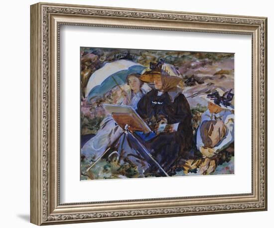 Simplon Pass: The Lesson-John Singer Sargent-Framed Giclee Print