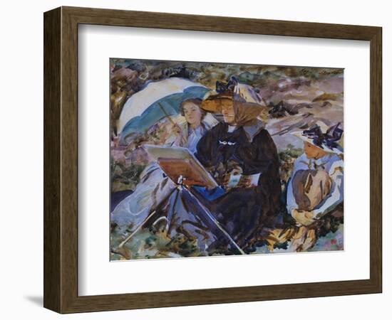Simplon Pass: The Lesson-John Singer Sargent-Framed Giclee Print