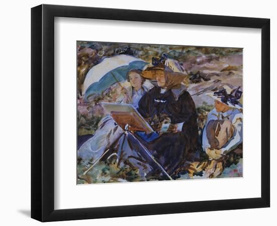 Simplon Pass: The Lesson-John Singer Sargent-Framed Giclee Print