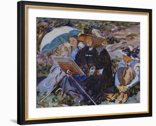 Simplon Pass: The Lesson-John Singer Sargent-Framed Giclee Print