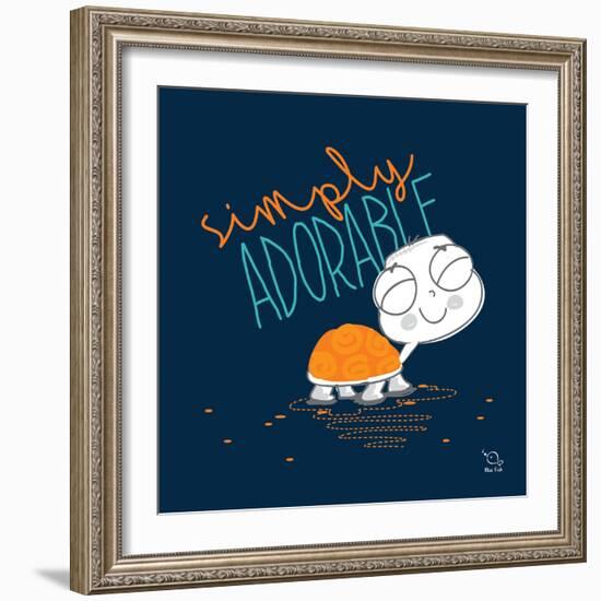 Simply Adorable-Blue Fish-Framed Art Print