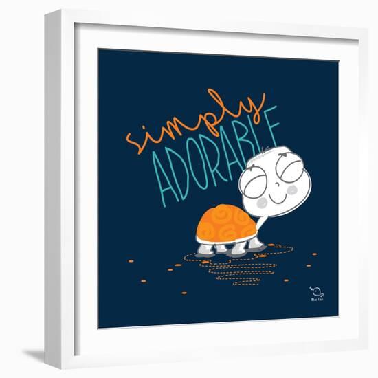 Simply Adorable-Blue Fish-Framed Art Print