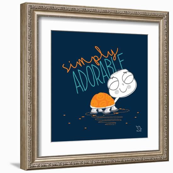 Simply Adorable-Blue Fish-Framed Art Print