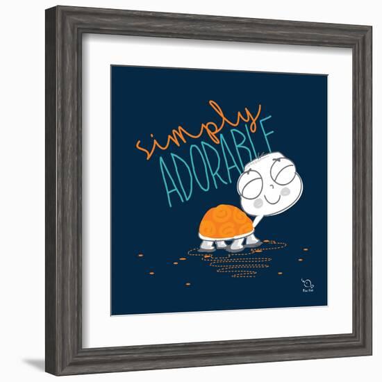 Simply Adorable-Blue Fish-Framed Art Print