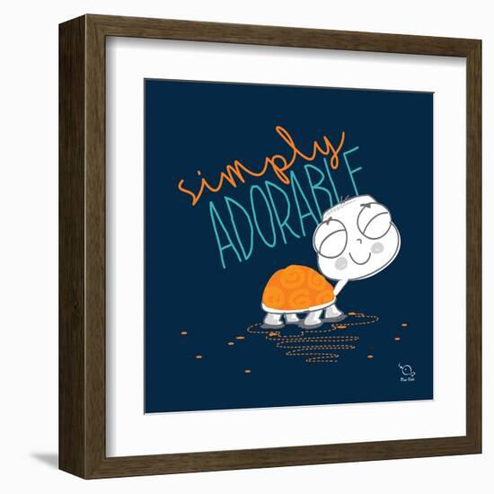 Simply Adorable-Blue Fish-Framed Art Print