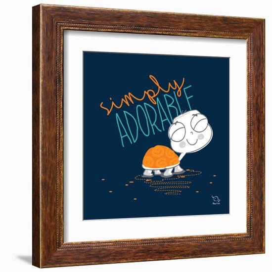 Simply Adorable-Blue Fish-Framed Art Print