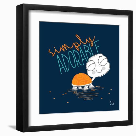 Simply Adorable-Blue Fish-Framed Art Print