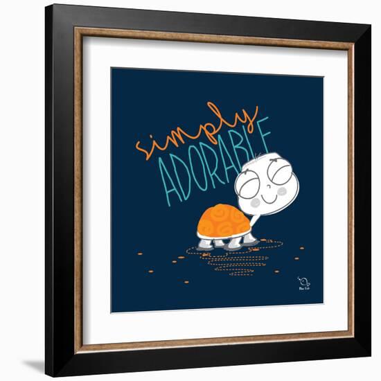 Simply Adorable-Blue Fish-Framed Art Print