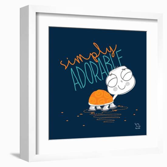 Simply Adorable-Blue Fish-Framed Art Print