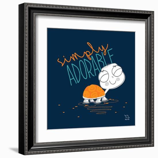 Simply Adorable-Blue Fish-Framed Art Print