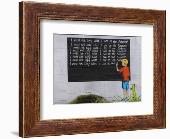 Simpsons-Banksy-Framed Giclee Print