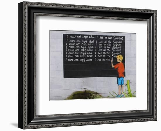 Simpsons-Banksy-Framed Giclee Print