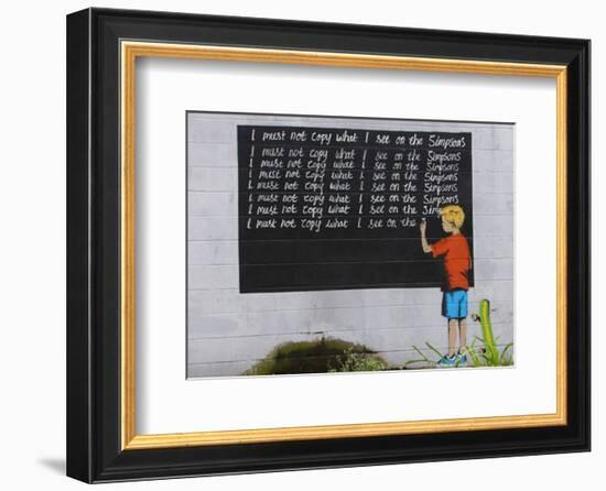 Simpsons-Banksy-Framed Giclee Print