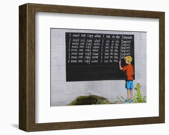 Simpsons-Banksy-Framed Giclee Print