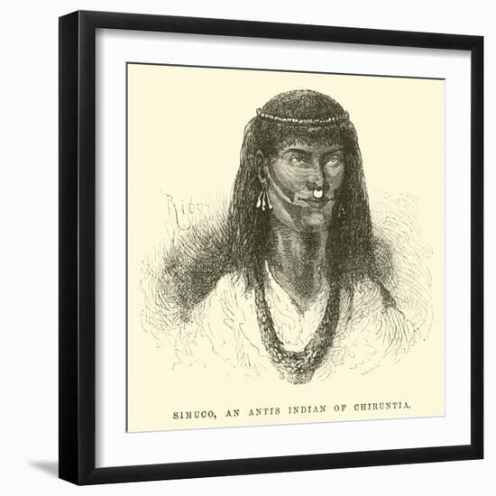 Simuco, an Antis Indian of Chiruntia-Édouard Riou-Framed Giclee Print