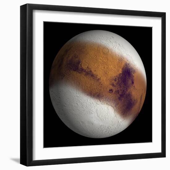 Simulated View of Mars-Stocktrek Images-Framed Photographic Print