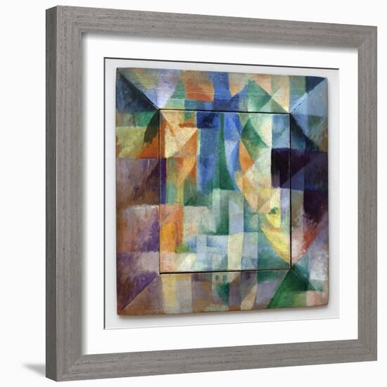 Simultaneous Windows on the City. Part 1, Second Pattern, First Replica. Painting by Robert Delauna-Robert Delaunay-Framed Giclee Print