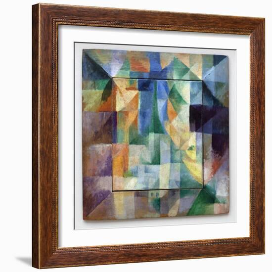 Simultaneous Windows on the City. Part 1, Second Pattern, First Replica. Painting by Robert Delauna-Robert Delaunay-Framed Giclee Print