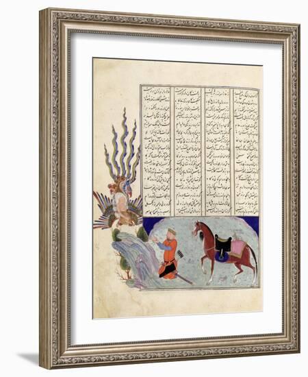 Simurgh Offers Zal, the Father of Roustem, to Sam, the Grandfather of Roustem, from the 'shahnama-null-Framed Giclee Print