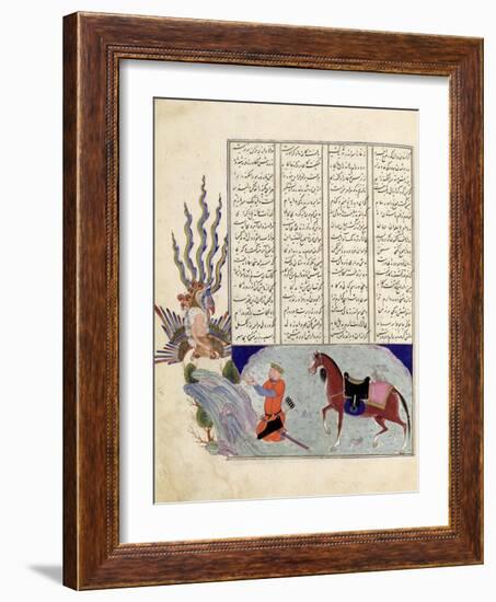 Simurgh Offers Zal, the Father of Roustem, to Sam, the Grandfather of Roustem, from the 'shahnama-null-Framed Giclee Print