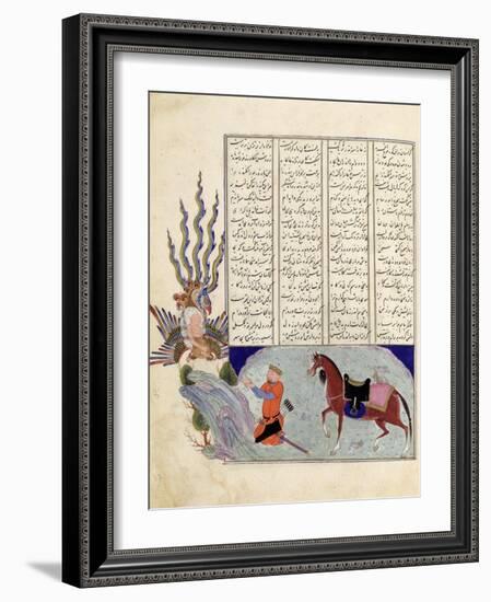 Simurgh Offers Zal, the Father of Roustem, to Sam, the Grandfather of Roustem, from the 'shahnama-null-Framed Giclee Print