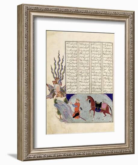 Simurgh Offers Zal, the Father of Roustem, to Sam, the Grandfather of Roustem, from the 'shahnama-null-Framed Giclee Print