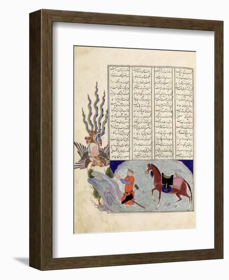 Simurgh Offers Zal, the Father of Roustem, to Sam, the Grandfather of Roustem, from the 'shahnama-null-Framed Giclee Print