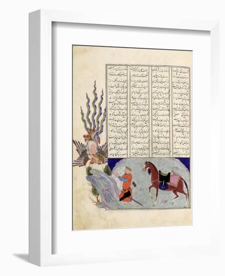 Simurgh Offers Zal, the Father of Roustem, to Sam, the Grandfather of Roustem, from the 'shahnama-null-Framed Giclee Print