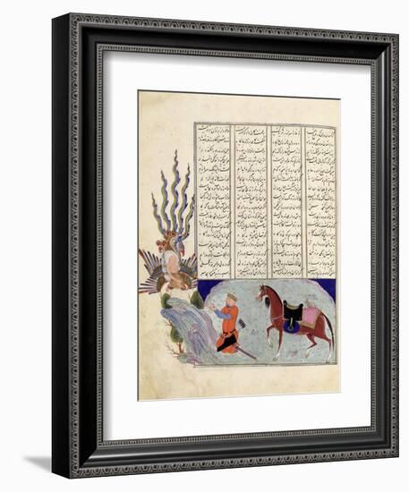 Simurgh Offers Zal, the Father of Roustem, to Sam, the Grandfather of Roustem, from the 'shahnama-null-Framed Giclee Print