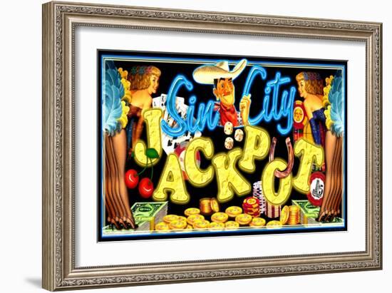 Sin City Jackpot-Kate Ward Thacker-Framed Giclee Print