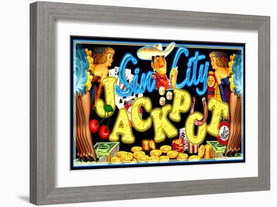 Sin City Jackpot-Kate Ward Thacker-Framed Giclee Print