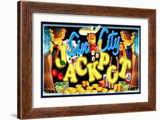 Sin City Jackpot-Kate Ward Thacker-Framed Giclee Print