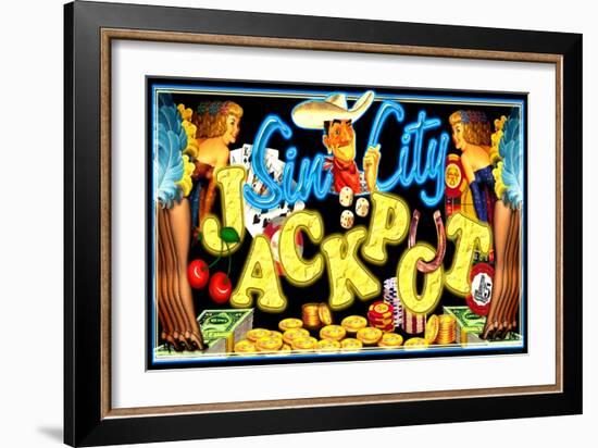 Sin City Jackpot-Kate Ward Thacker-Framed Giclee Print